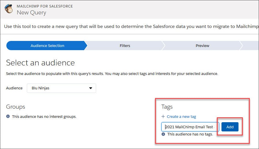 Member Query Create New Tag