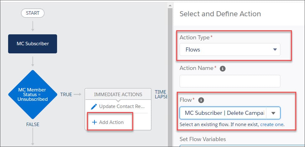 Add Action to Process Builder