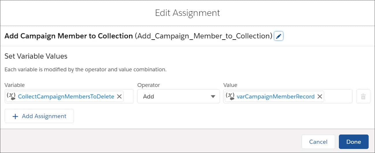 Assignment Add to Campaign Member List to Delete 2